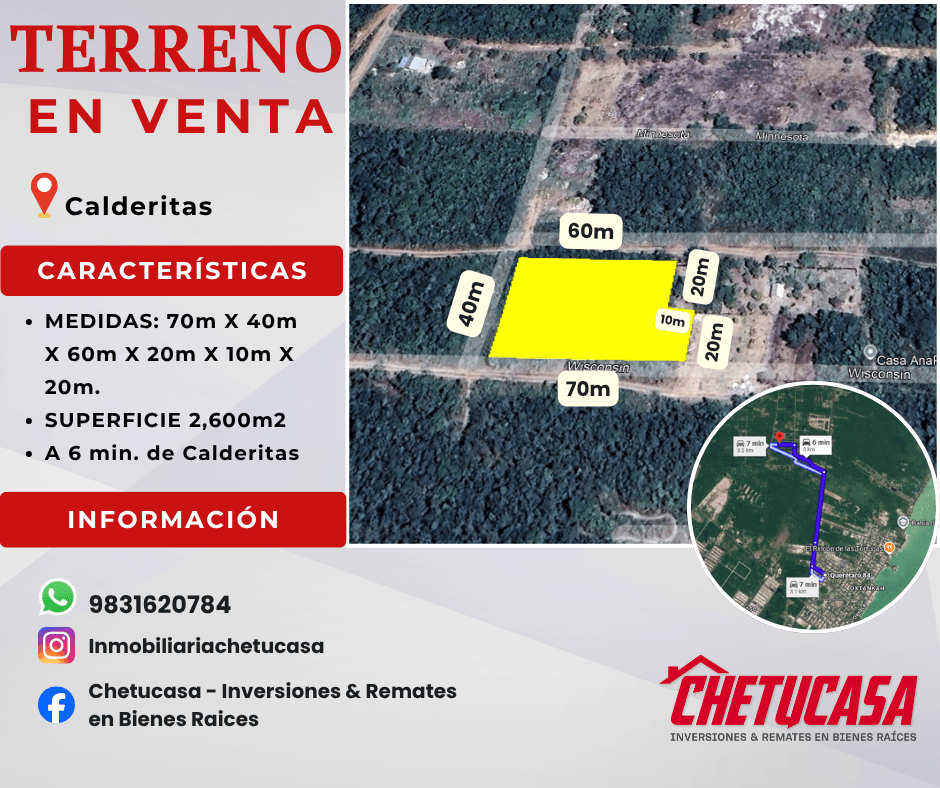 Terreno en venta en Nueva Ciudad Calderitas, Calderitas