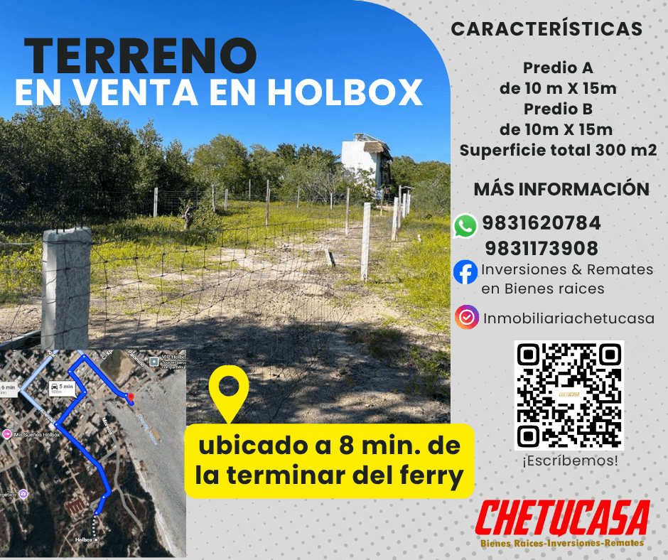 2 Terrenos en venta en Centro de Holbox, Quintana Roo