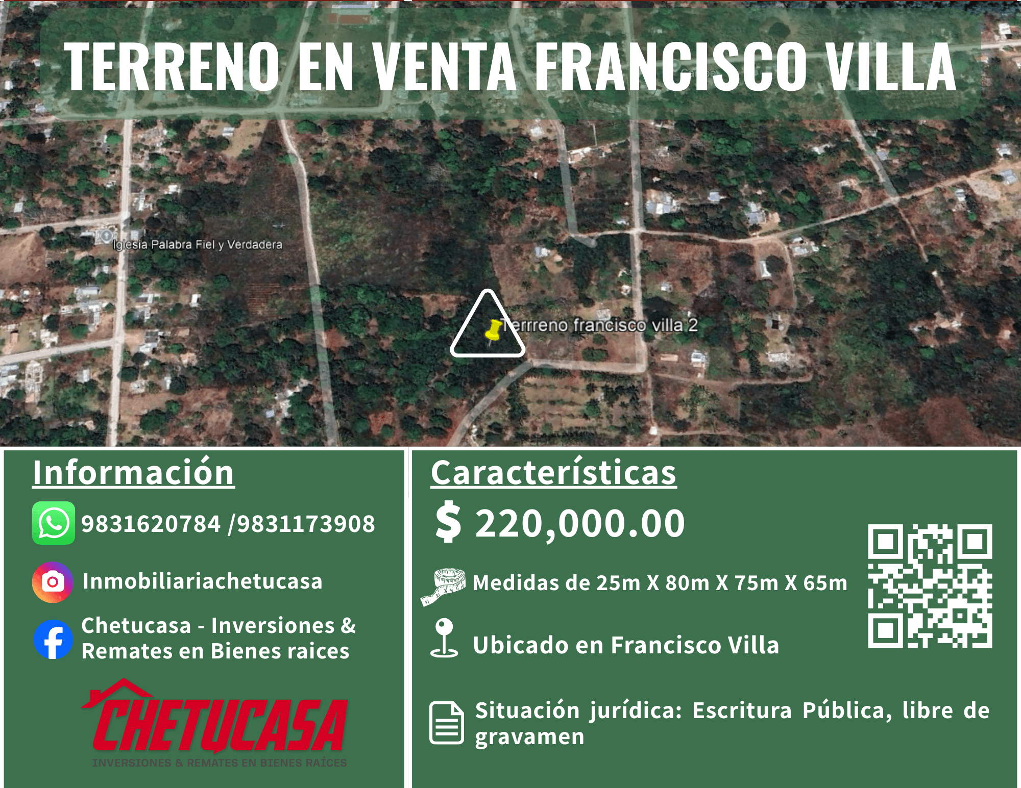 Terreno en venta en Francisco Villa, Quintana Roo
