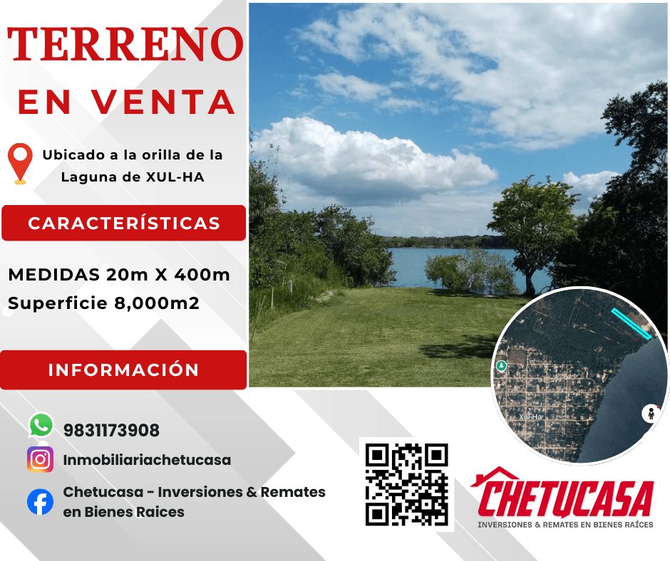 Terreno en venta en Xul-Há, Quintana Roo