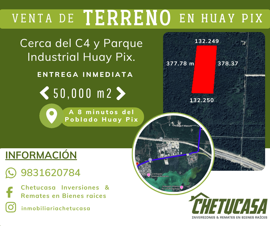 Terreno en venta en Parque Industrial, Huay Pix, fotografía 1