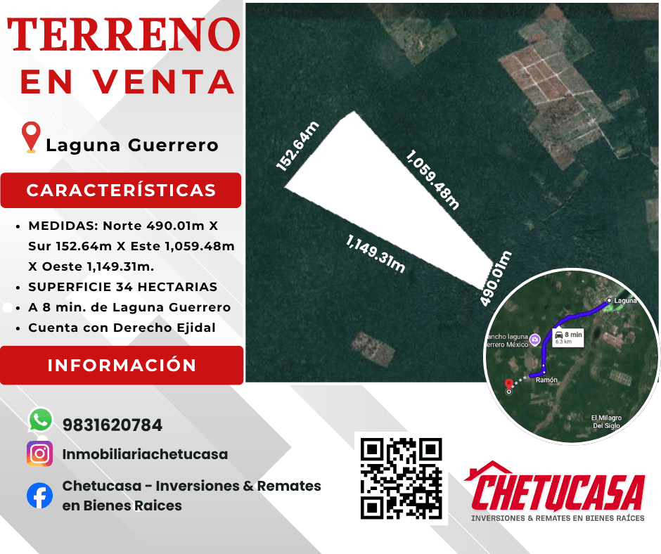 Terreno en venta en Laguna Guerrero